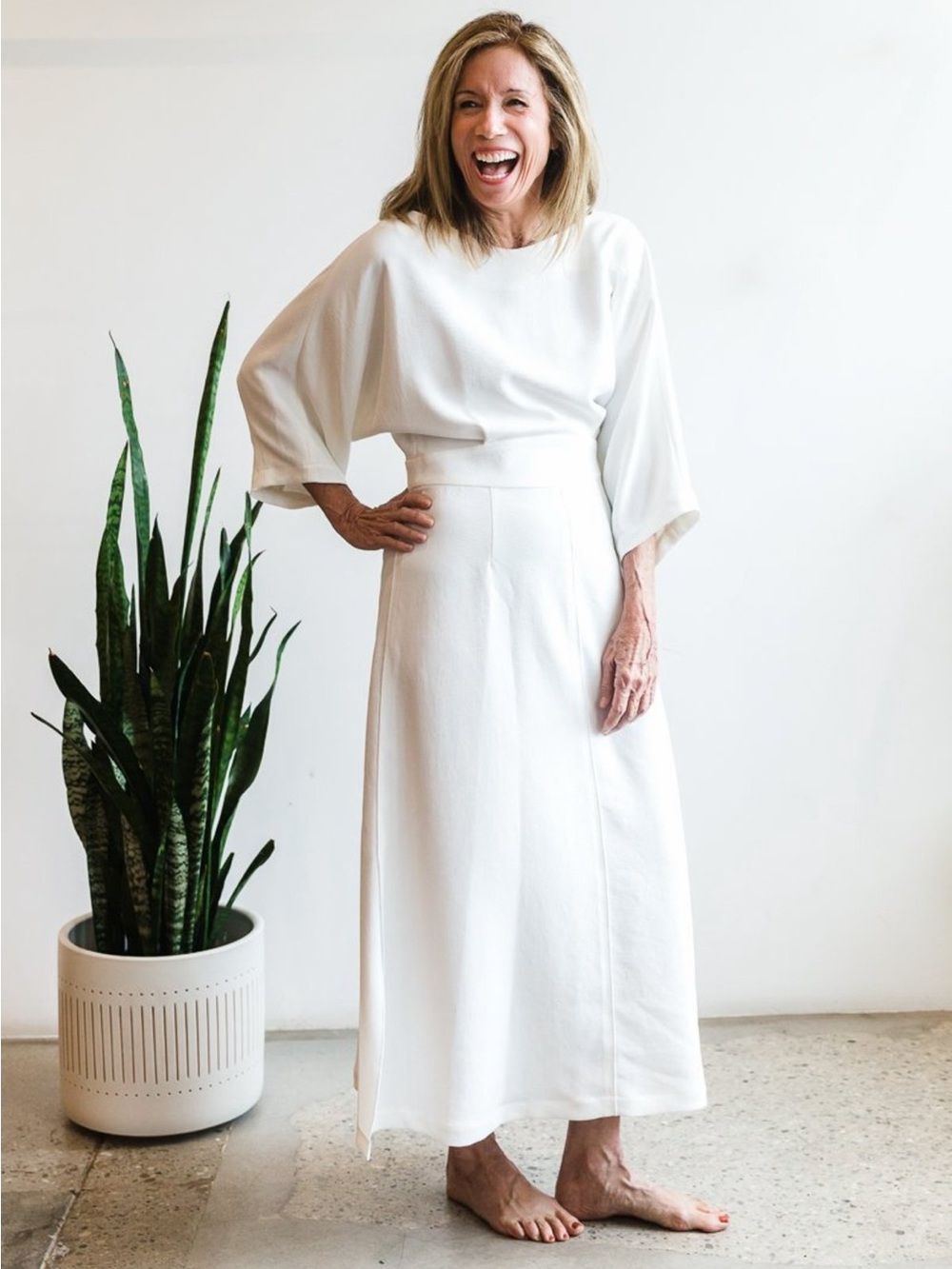 Rachel Comey Lyss Dress | Minimalist Classic Ivory Midi Dress